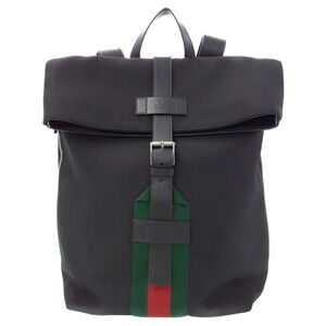 Gucci Techno Canvas Web Buckle Backpack Black